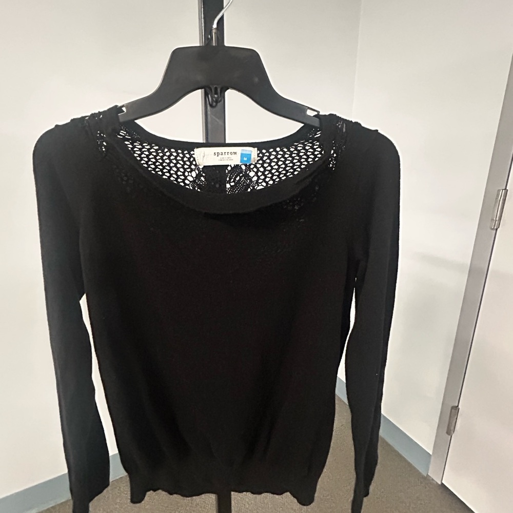 Sparrow Black Crew Neck Sweater